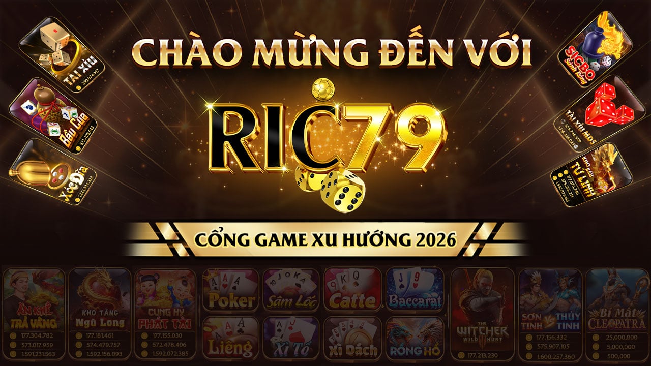 Kho game Ric79 gồm thể thao, game bài, casino và bắn cá